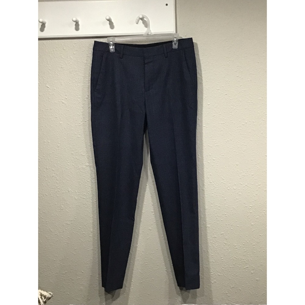 Bonobos Athletic Fit Wool Blend Dress Pants Navy‎ Houndstooth 31x37UH